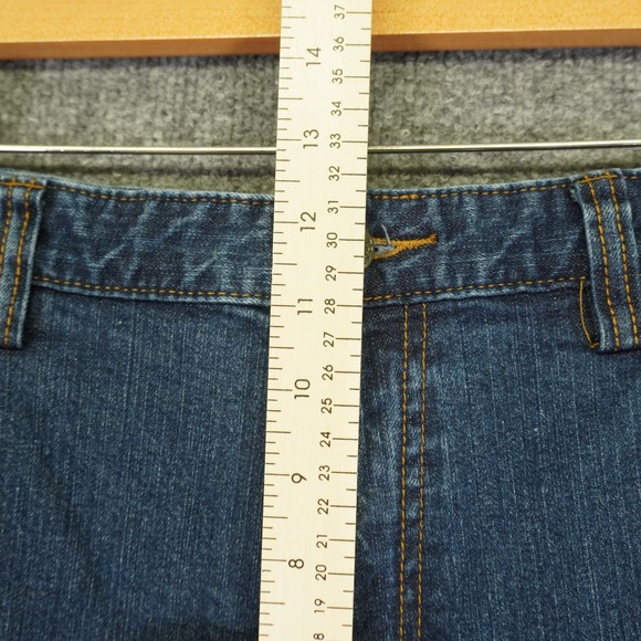 Duluth Trading Flex Weekender Jeans Mens 38x32 Blue Straight Leg Stretch Denim - Picture 6 of 11